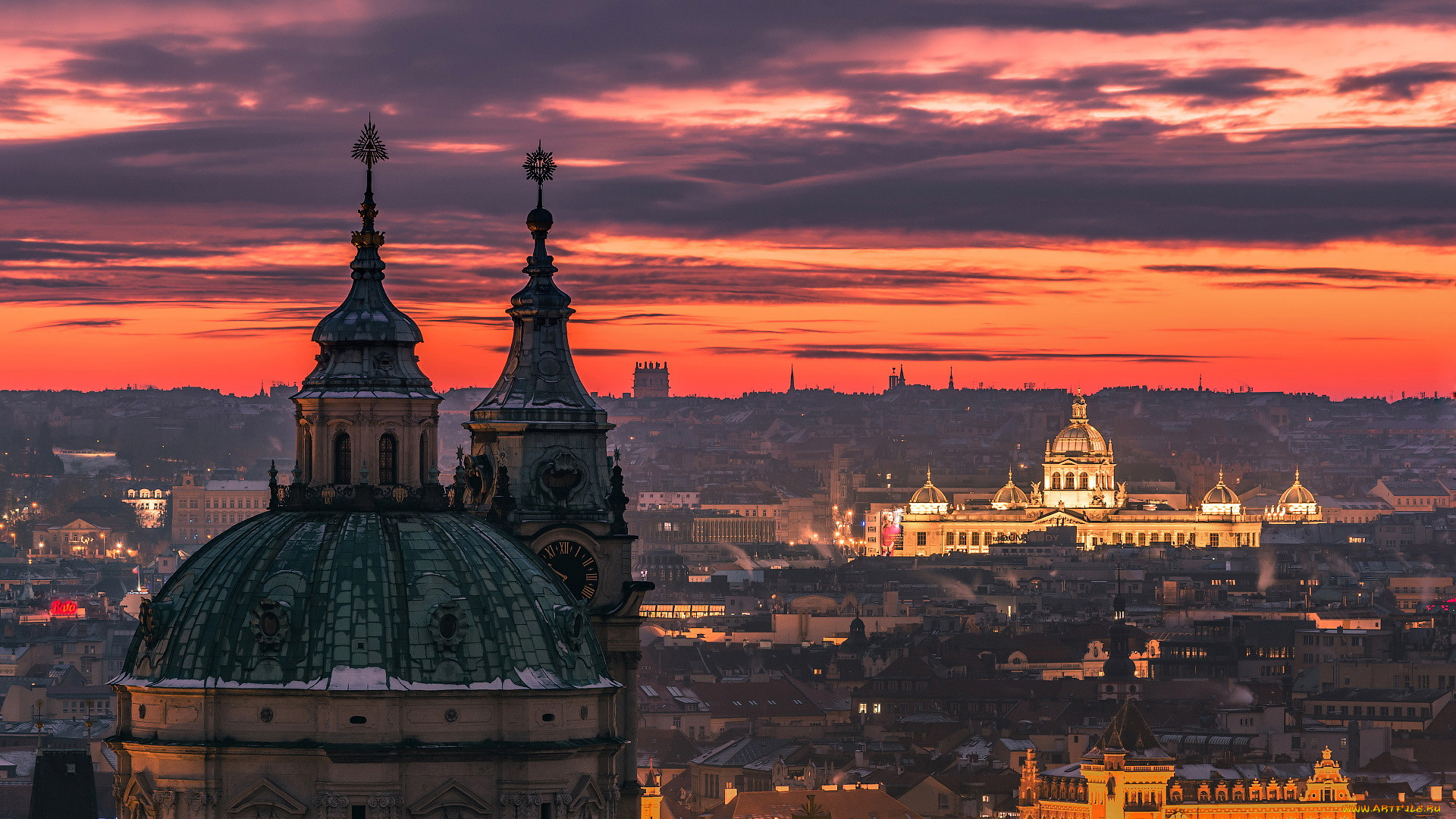 Прага рассвет